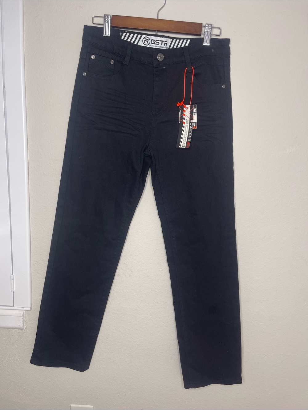 R-GSTR Black Skinny Stretch Jeans Boys